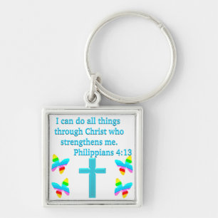 INSPIRERENDE PHILIPPIANS 4:13 DESIGN SLEUTELHANGER