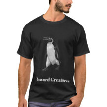 Inspirerende Pinguïn Minimalistische T-Shirt