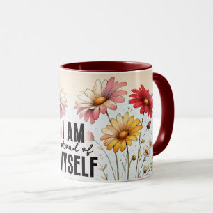 Inspirerende/Positieve Bloemige Citaat Wrap Mok
