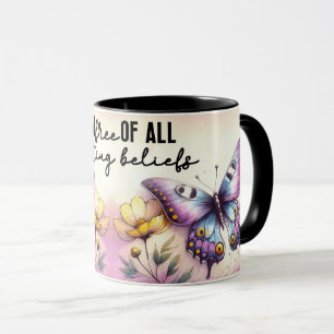 Inspirerende/Positieve Bloemige Citaat Wrap Mok