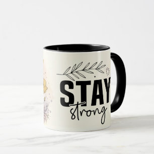 Inspirerende/Positieve Bloemige Citaat Wrap Mok
