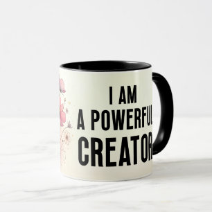 Inspirerende/Positieve Bloemige Citaat Wrap Mok