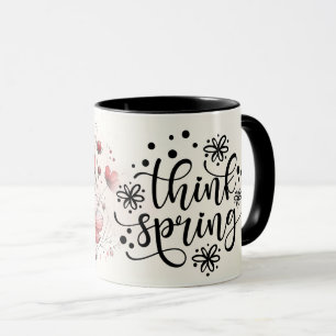 Inspirerende/Positieve Bloemige Citaat Wrap  Mok
