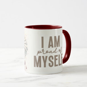 Inspirerende/Positieve Bloemige Citaat Wrap Mok