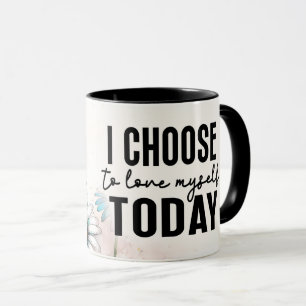 Inspirerende/Positieve Bloemige Citaat Wrap  Mok