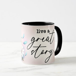 Inspirerende/Positieve Bloemige Citaat Wrap Mok