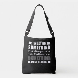 Inspirerende positieve motivatie spreuk crossbody tas