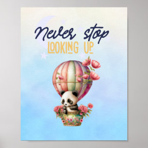 inspirerende posterprint van een hete luchtballon  poster