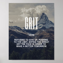 Inspirerende prijsopgave op grit poster