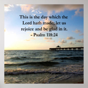 INSPIRERENDE PSALM 118:24 POSTER