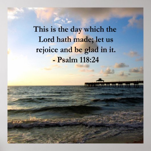 INSPIRERENDE PSALM 118:24 POSTER (Voorkant)