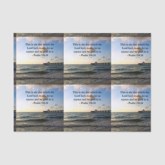 INSPIRERENDE PSALM 118:24 TISSUEPAPIER (Voorkant)