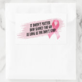 Inspirerende quote borstkankerbewustzijn | STICKER (Tas)