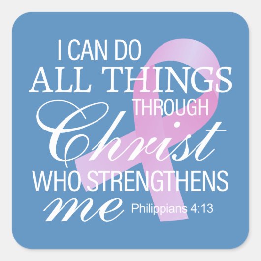 Inspirerende quote borstkankerbewustzijn | STICKER (Voorkant)