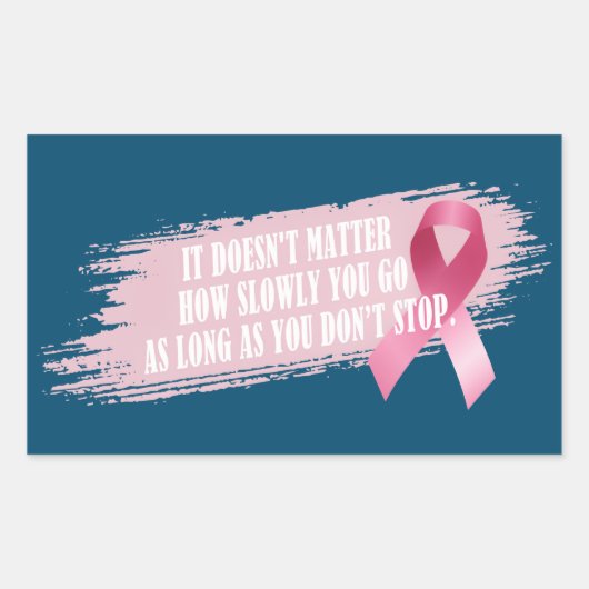 Inspirerende quote borstkankerbewustzijn | STICKER (Voorkant)