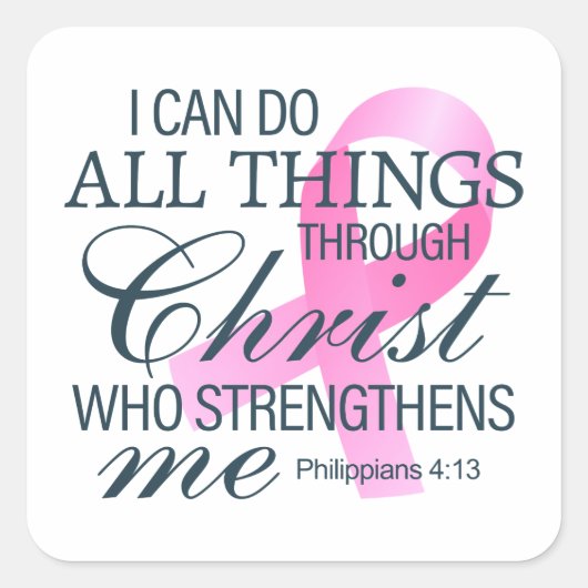 Inspirerende quote borstkankerbewustzijn | STICKER (Voorkant)