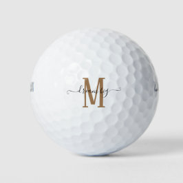 Inspirerende Quote Dream Big Monogram Initiaal Gol Golfballen