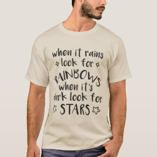 Inspirerende Quote Heren T-Shirt - Regenbogen