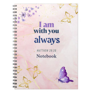Inspirerende quote "Ik ben altijd bij je" Notitieboek