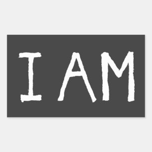 Inspirerende quote "Ik Ben" Rechthoekige Sticker