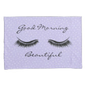 Inspirerende quote met zwarte wimpers kussensloop (Voorkant-Rechts)