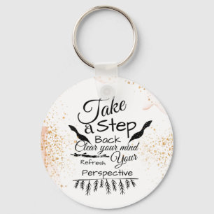 Inspirerende quote om je hoofd leeg te maken sleutelhanger