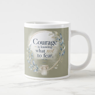 Inspirerende quote Plato koffiemok Extra Grote Beker
