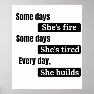 Inspirerende quote voor vrouwen poster