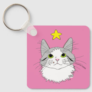 Inspirerende Ragdoll Kat Gizmo Mirakels Sleutelhanger