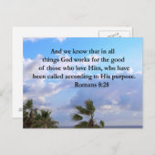 INSPIRERENDE ROMEINEN 8:28 DESIGN BRIEFKAART (Voorkant / Achterkant)