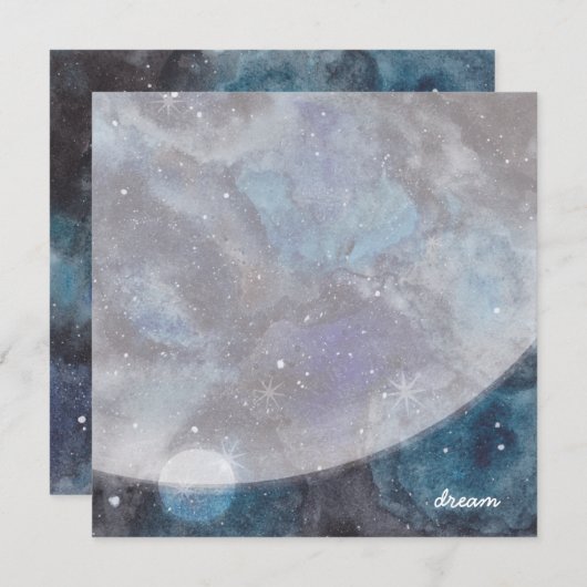 Inspirerende ruimte sterrenstelsel dromen kinderen notitiekaartje (Voorkant / Achterkant)