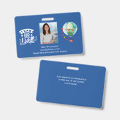 Inspirerende school vrijwilliger personeel docent badge (Voor- en achterkant)