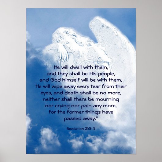 Inspirerende Schrift Openbaring Engel Poster (Voorkant)