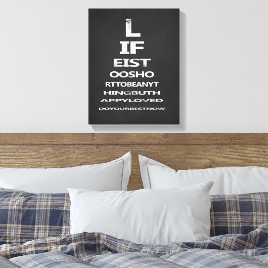Inspirerende Sjabloon van de Grafiek van het Chalk Canvas Afdruk (Insitu (Slaapkamer))