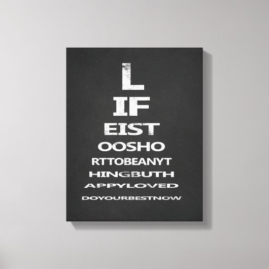 Inspirerende Sjabloon van de Grafiek van het Chalk Canvas Afdruk (Voorkant)