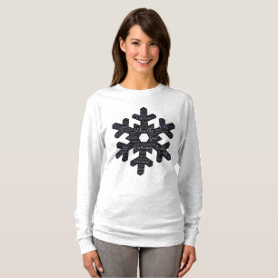 Inspirerende Snowflake Shape Long-hoeve T-Shirt