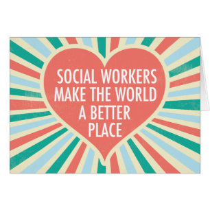 Inspirerende sociale werk citaat hart leuk kaart