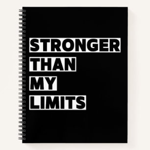Inspirerende Spreuk Sterker Dan Mijn Grenzen Notitieboek