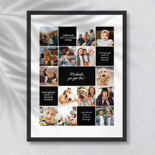 Inspirerende Troost Aangepaste Berichten & 14-Foto Poster
