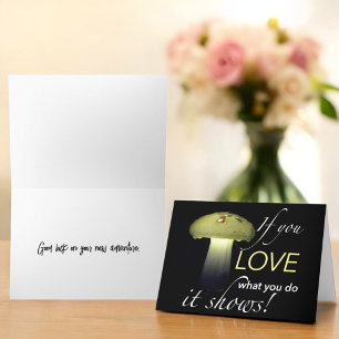 Inspirerende typografie levenscitaten Paddenstoel Kaart
