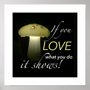 Inspirerende typografie levenscitaten Paddenstoel Poster