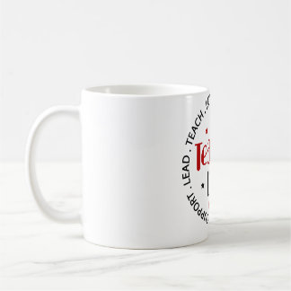 Inspirerende typografie mok voor leraren
