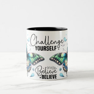 Inspirerende Vlinder Wrap Tweekleurige Koffiemok