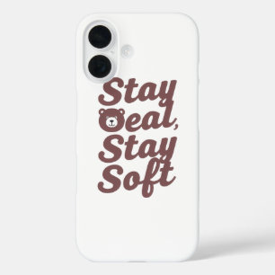 Inspirerende vriendelijkheidsquote met knuffelbeer iPhone 16 hoesje