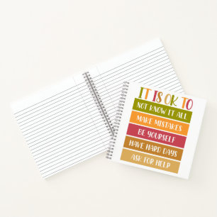 Inspirerende welzijnsquote notitieboek