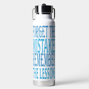 Inspirerende woorden "vergeet de fouten" Tumbler Waterfles