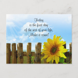 Inspirerende Zonnebloem Ansichtkaart Briefkaart