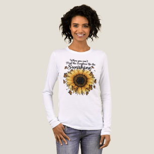 Inspirerende Zonnebloem/Vlinder Tri-Blend Shirt
