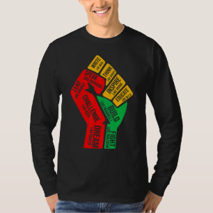 Inspirerende zwarte leiders - Krachtige zwarte han T-shirt