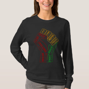 Inspirerende zwarte leiders - Krachtige zwarte han T-shirt